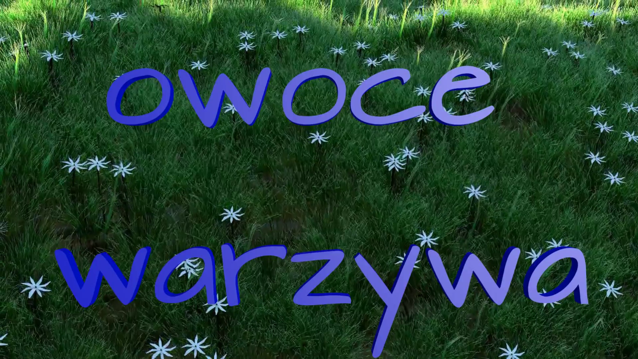 Nauka Dzieci Owoce Warzywa z napisami