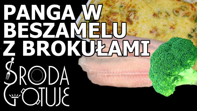 Panga w beszamelu z brokułami